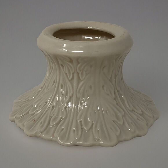 Lenox Woodland Collection Candlestick Holders VTG Ivory Embossed Elegant USA - Picture 10 of 12